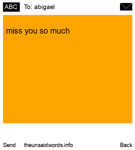 unsent message to abigael