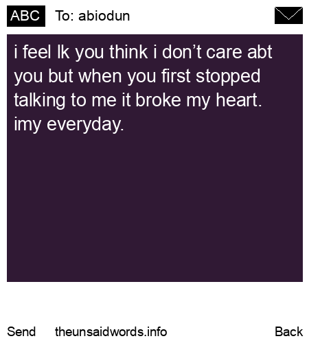 unsent message to abiodun