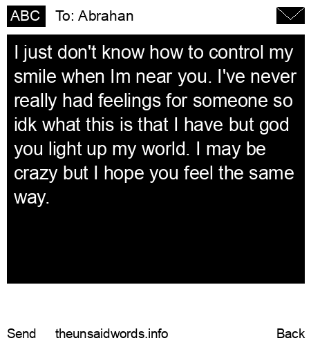 unsent message to Abrahan