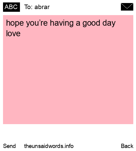 unsent message to abrar