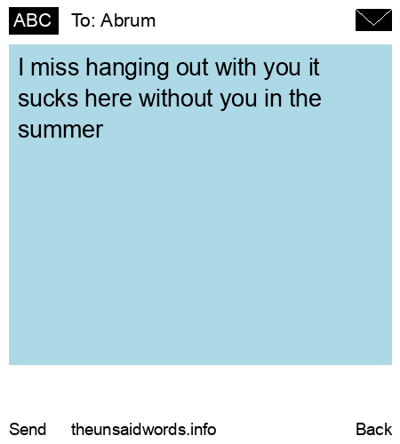 unsent message to Abrum 