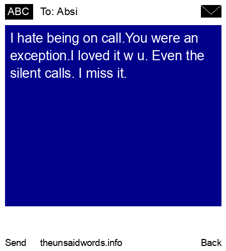 unsent message to Absi