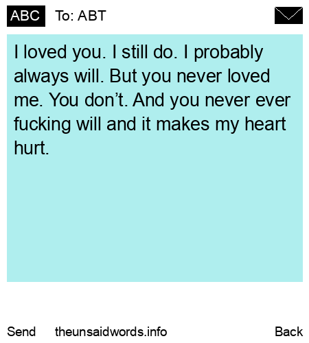 unsent message to ABT