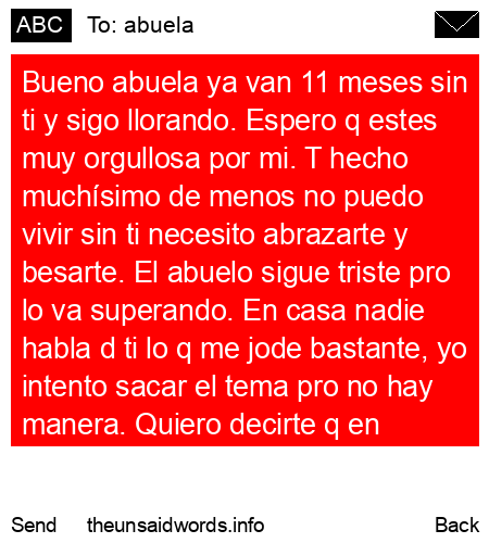 unsent message to abuela