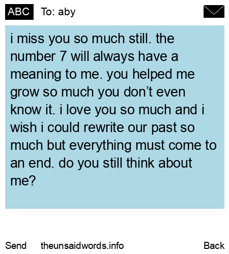 unsent message to aby