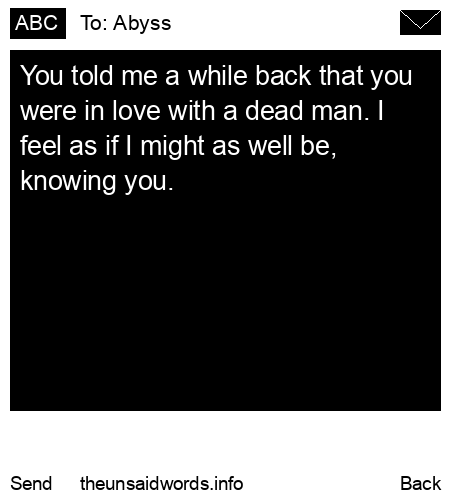 unsent message to Abyss