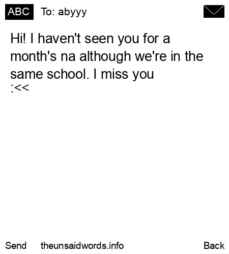 unsent message to abyyy