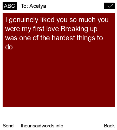unsent message to Acelya
