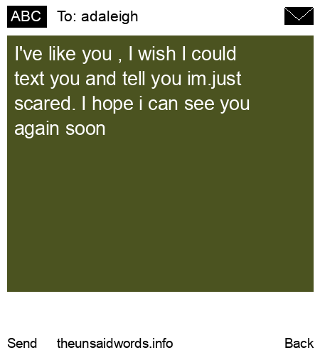 unsent message to adaleigh