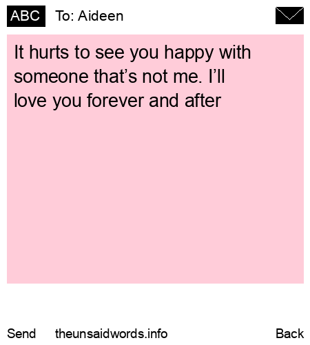 unsent message to Aideen 