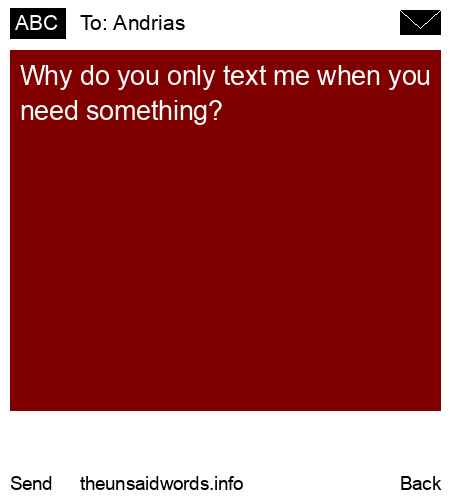 unsent message to Andrias