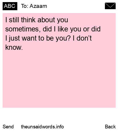 unsent message to Azaam