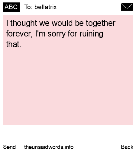 unsent message to bellatrix