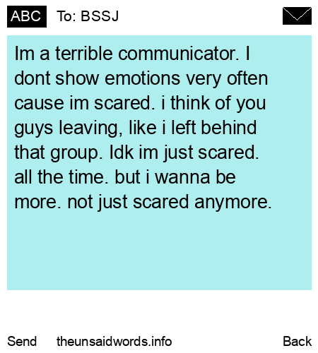 unsent message to BSSJ