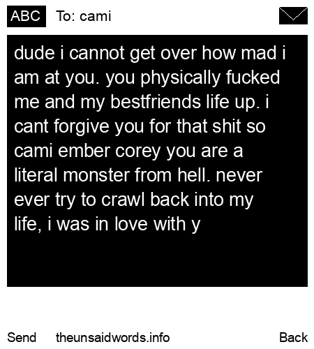 unsent message to cami
