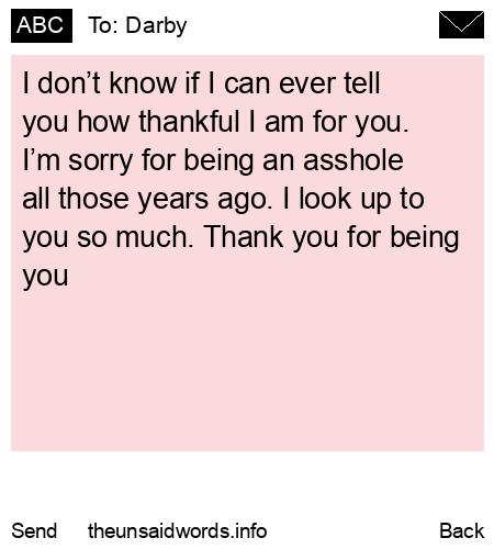 unsent message to Darby
