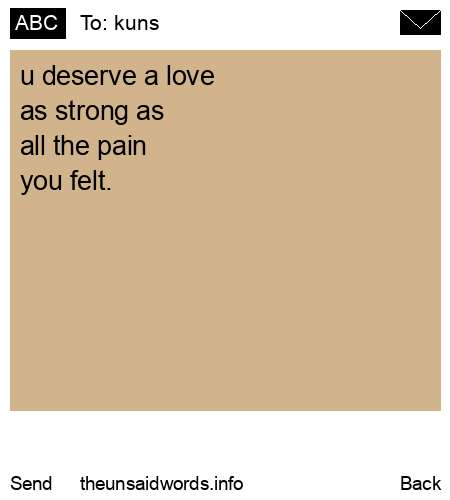 unsent message to kuns 