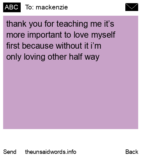 unsent message to mackenzie