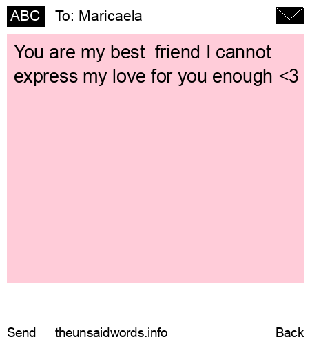 unsent message to Maricaela 