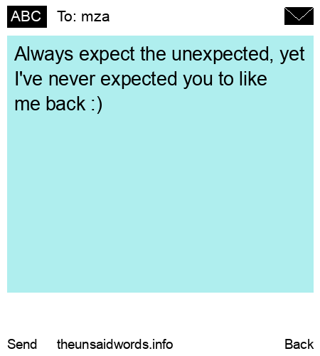 unsent message to mza