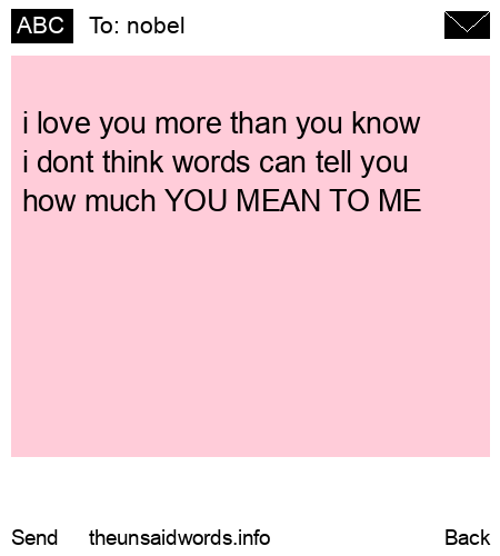 unsent message to nobel