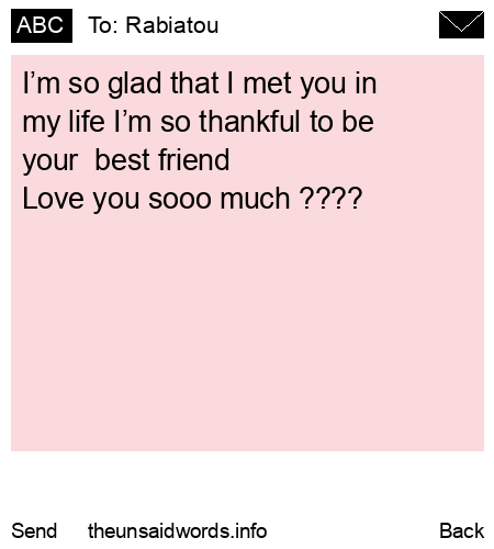 unsent message to Rabiatou 