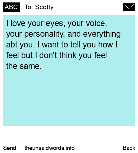 unsent message to Scotty