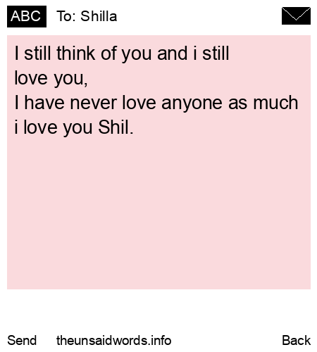 unsent message to Shilla