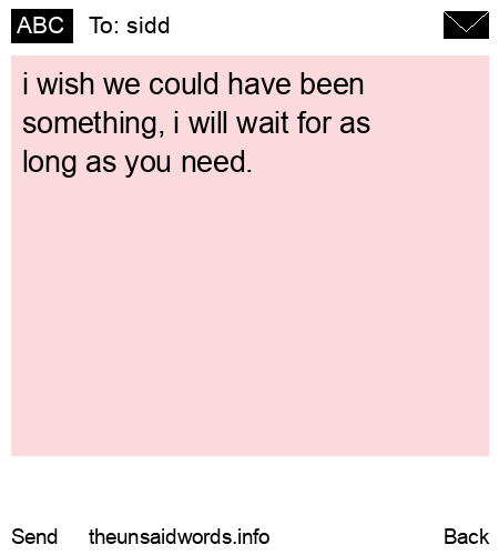 unsent message to sidd