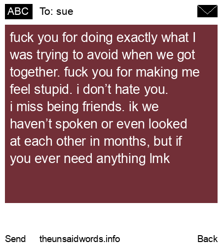 unsent message to sue