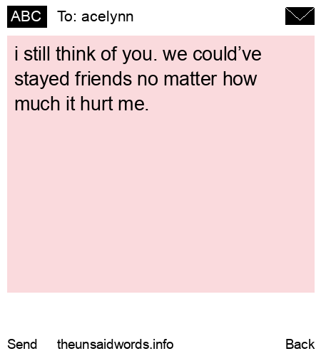 unsent message to acelynn