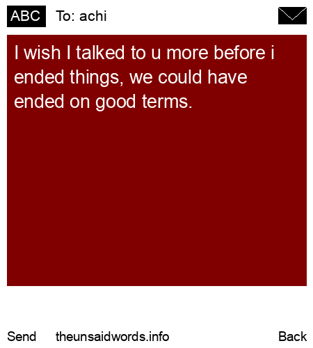unsent message to achi