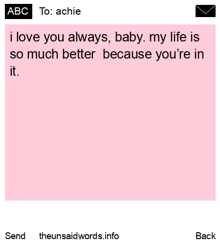unsent message to achie
