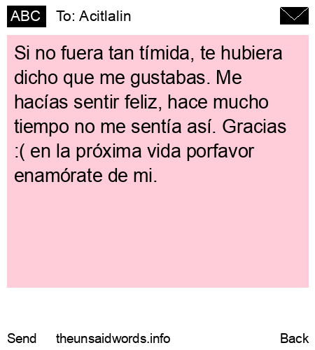 unsent message to Acitlalin