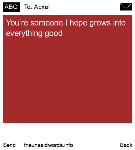 unsent message to Acxel