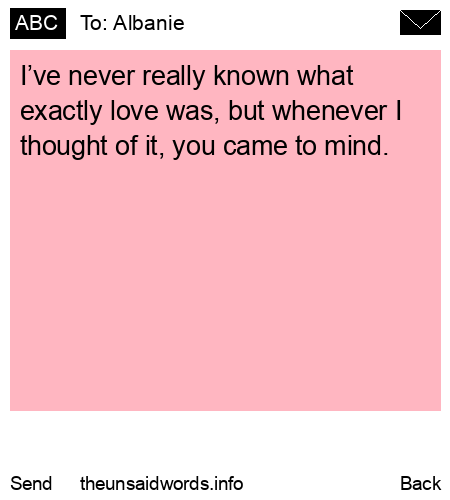 unsent message to Albanie