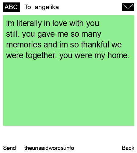 unsent message to angelika