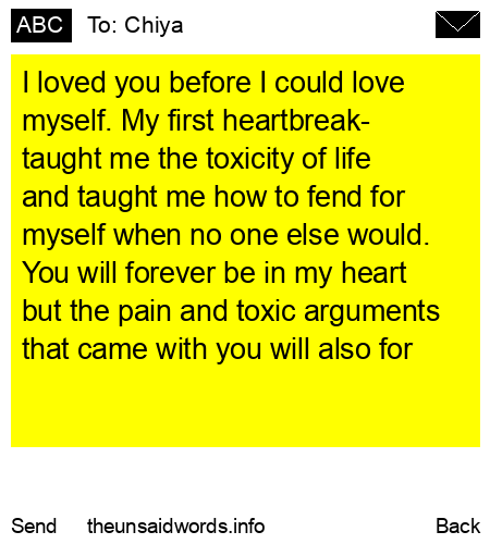 unsent message to Chiya
