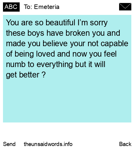 unsent message to Emeteria