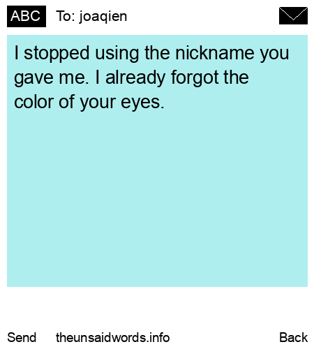 unsent message to joaqien
