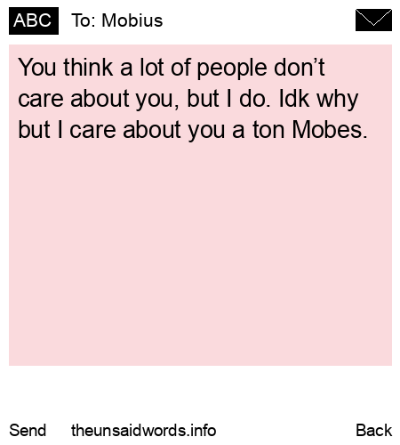 unsent message to Mobius