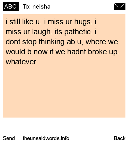 unsent message to neisha