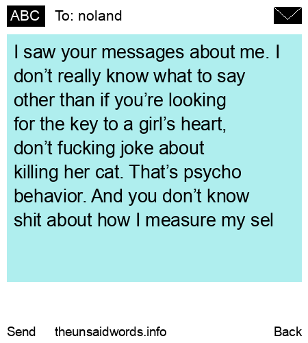 unsent message to noland