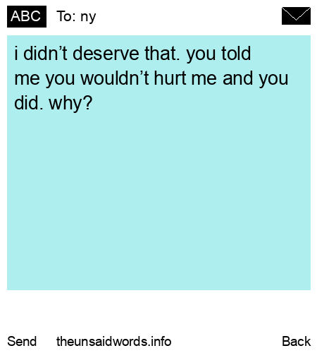 unsent message to ny