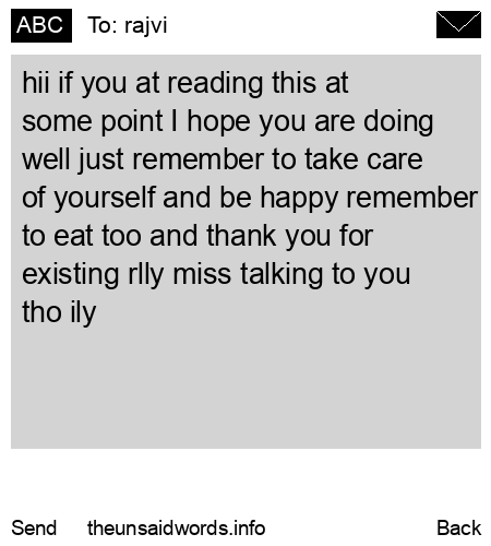 unsent message to rajvi