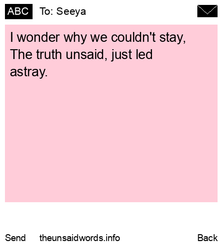 unsent message to Seeya