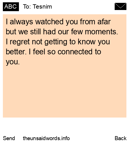 unsent message to Tesnim
