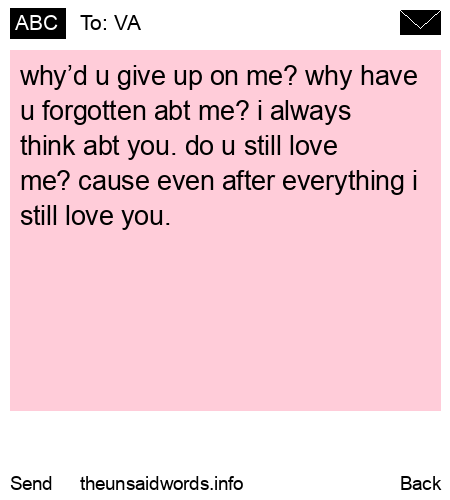 unsent message to VA