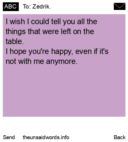 unsent message to Zedrik.