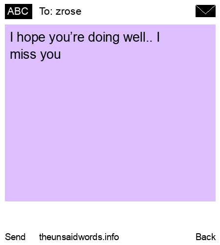 unsent message to zrose